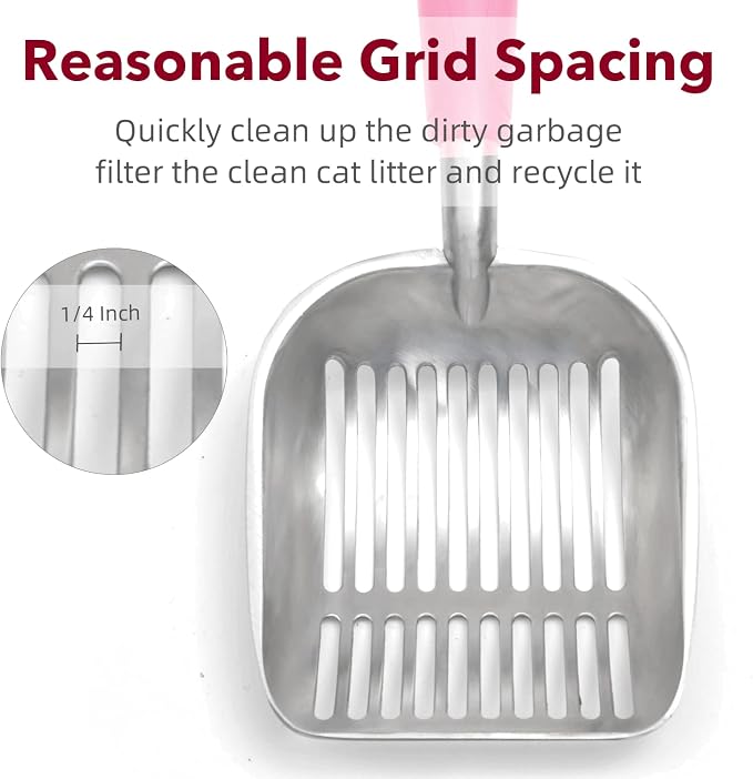 Cat Litter Scoop, Kitty Metal Scooper, Aluminum Alloy Sifter, Kitten Pooper - Image 6