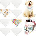 8 Packs Sublimation Blank Dog Bandana Over Collar, Pet Collar Slip-On Bandana by WindMage