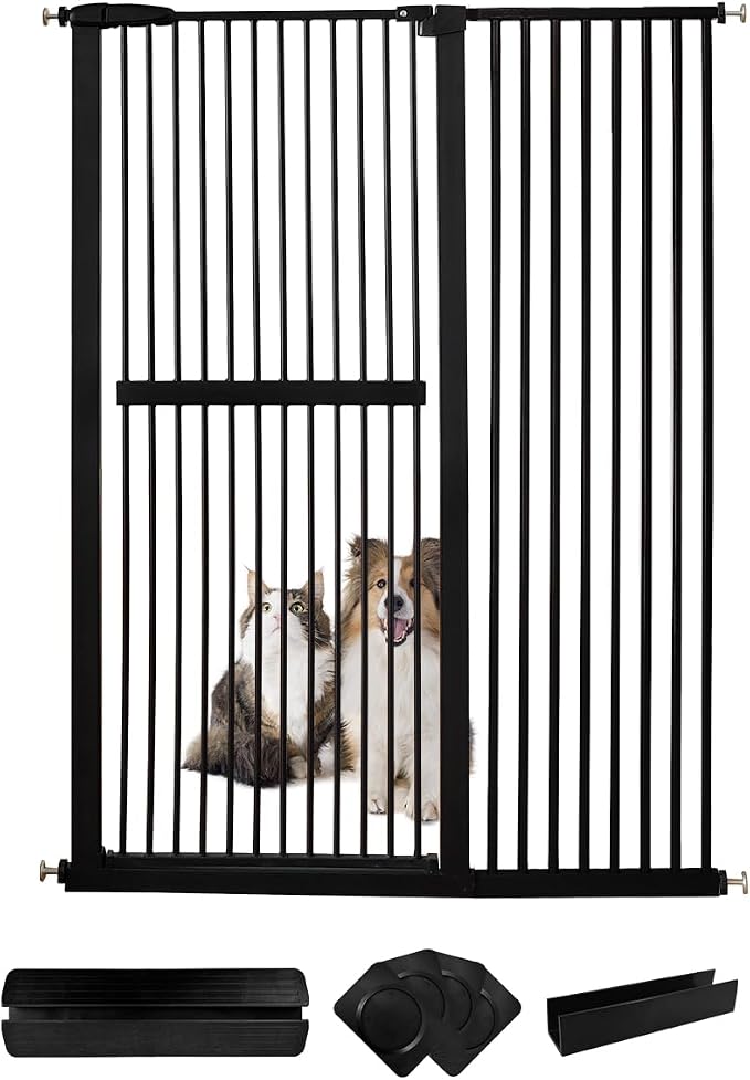 Lumizone Extra Tall Cat Gate 61.02" High Pressure Mounted Extra Wide by Lumizone