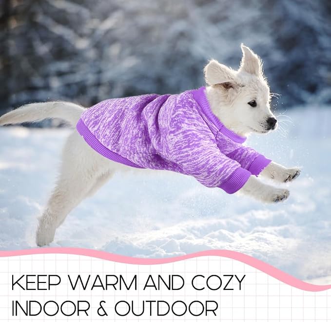 2 Pcs Dog Sweaters for Small Dogs Girl Boy Winter Fleece Clothes Warm Soft Dog - Image 4