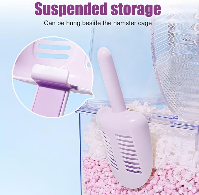 DONGKER Hamster Litter Scoop, Reusable Hanging Hamster Sand Bath Scoop - Image 5