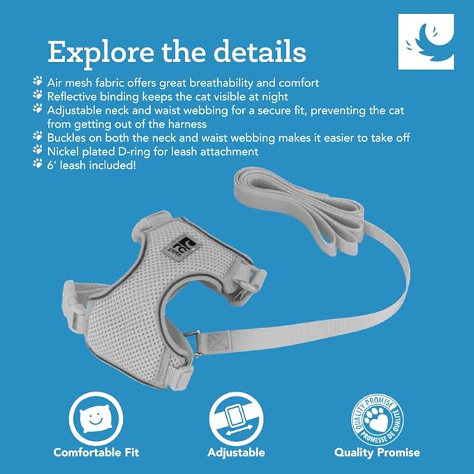 RC Pets Adventure Kitty Harness Includes Adjustable, Airmesh Fabric - Image 2