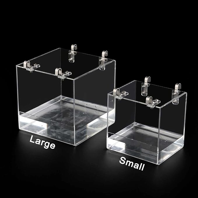 Hanging Cube Bird Bath Cage, Transparent Bird Bathtub Bath Shower - Image 4