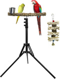 kathson 28-60inches Height Adjustable Bird Perch, Pepperwood Parrot Perch Stand by kathson