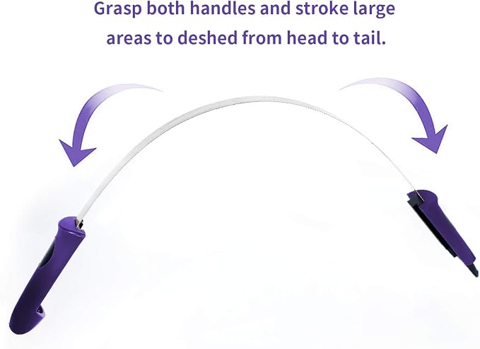 Dual-Sided Shedding Blade with Stainless Steel Blade De-Shedding Tool - Image 2