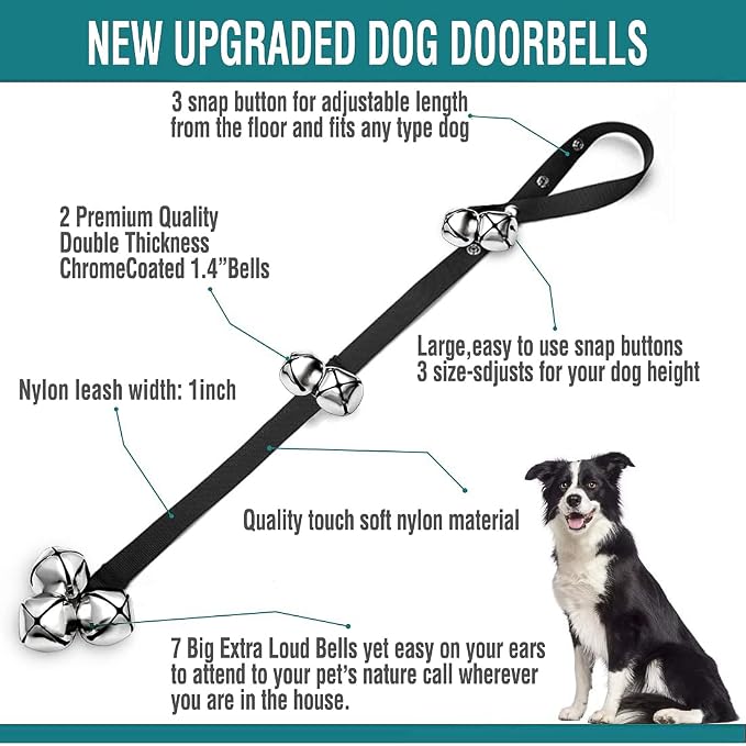 BLUETREE 2 Pack Dog Doorbells Premium Quality Training Potty Great Dog Bells - Image 2