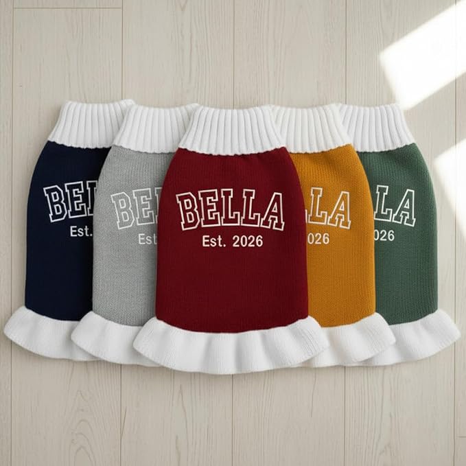 Personalized Embroidered Pet Sweater - Image 4