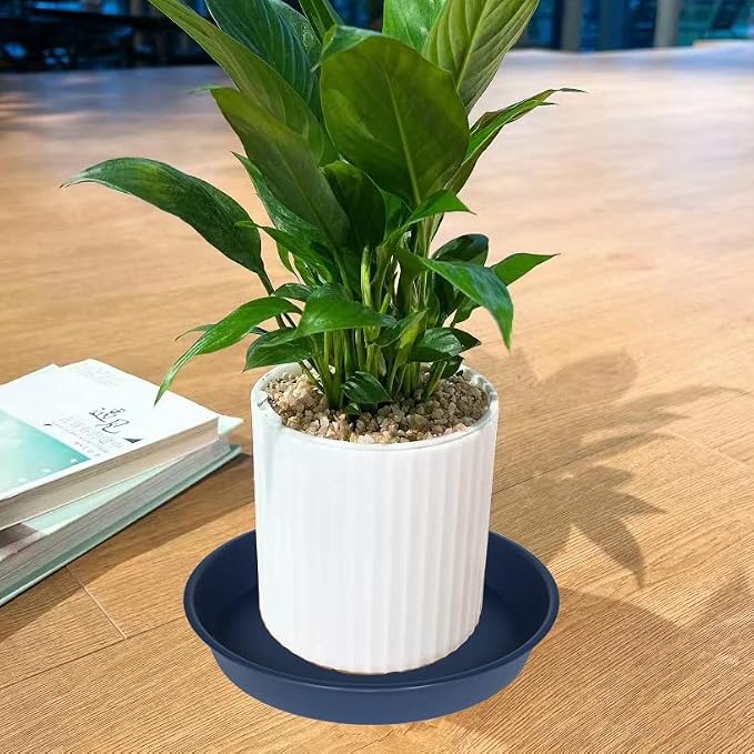 2 Pack of 14 inch Plant Saucers Bird Bath Bow Round, Plastic Plant Saucer Tray - Image 6