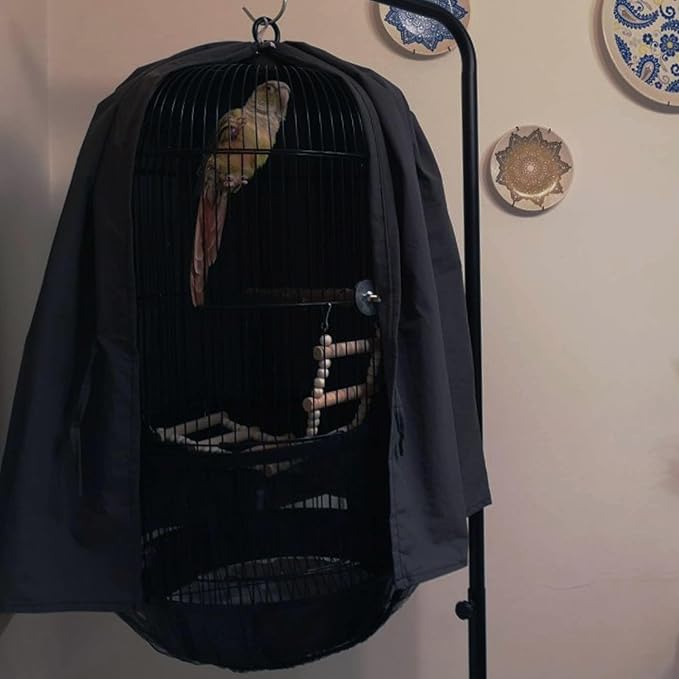 QBLEEV Classic Round Dome Top Bird Cage Cover Shield Birdcage Light Covers - Image 5