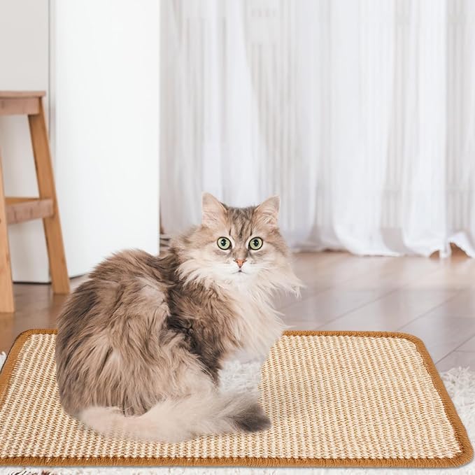 Cat Scratcher Mat, 19.68 x 9.84 Inch Sisal Cat Scratching Pad Rug - Image 7