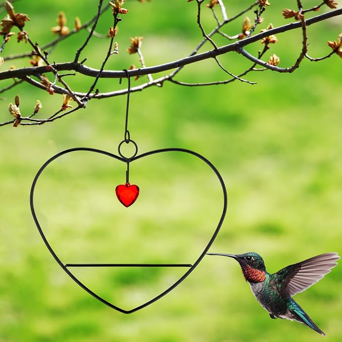 LemonRoad Hummingbird Swing, Tweet Heart Birdie Swing, Copper Hummingbird Perch - Image 6