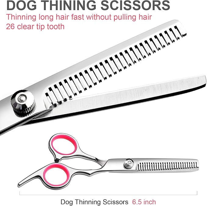 Professional Dog Grooming Scissors Kit, Titanium Coated Dog Scissors - Image 4