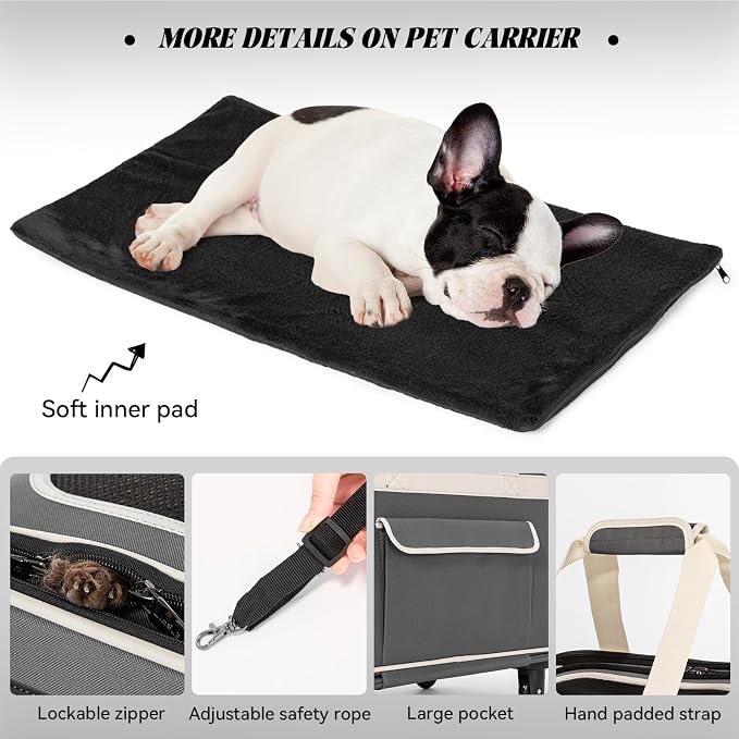 PETSFIT Large Pet Carrier with Wheels Designed - Image 6