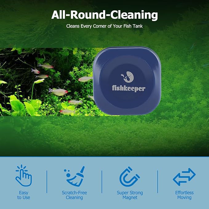 fishkeeper Mini magnetic Aquarium Glass Cleaner, Fish Tank Scrubber Cleaner - Image 6