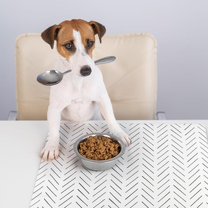 NALALAS Dog Mat for Food and Water, Cat Feeding Mat | Waterproof Dog Bowl Mat | - Image 5