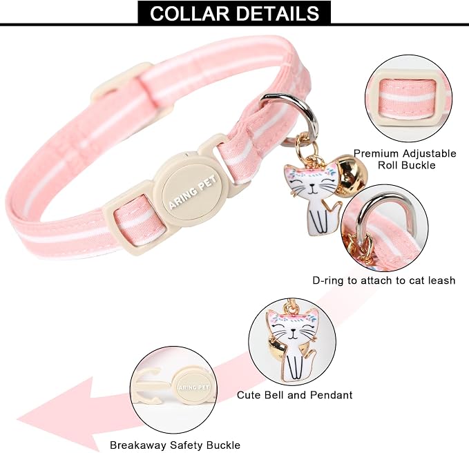 ARING PET 2 Pack Cat Collar-Cute Cotton Cat Collar - Image 3