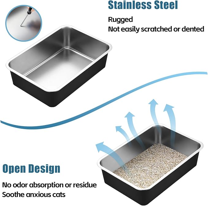 Stainless Steel Cat Litter Box - Image 3