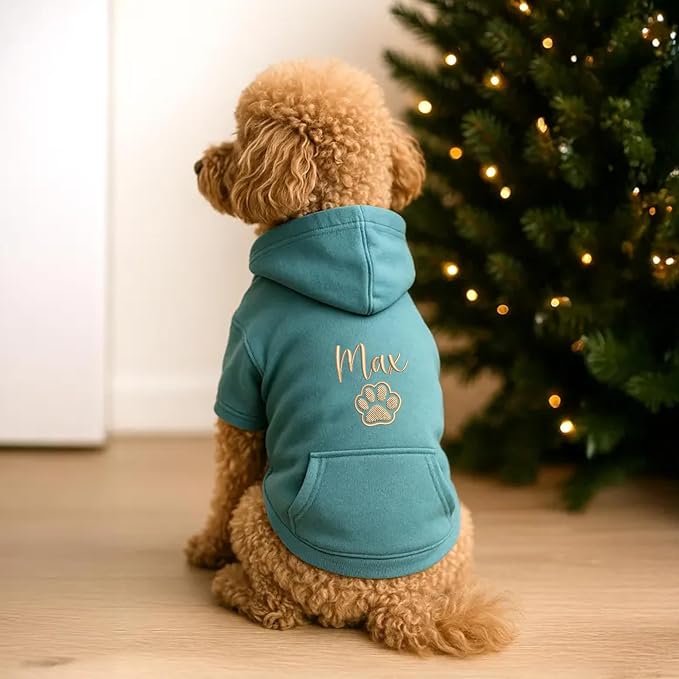 Noni Personalized Name Dog Hoodie, Embroidered Puppy Sweater - Image 2