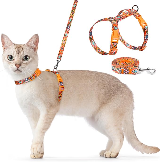 Dooradar Cat Harness and Leash, Escape Proof Adjustable Kitten Vest, by Dooradar