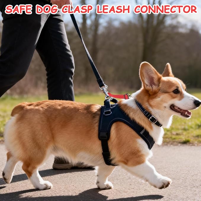YUEPET Dog Safety Collar Clips 2 Pack Adjustable Prong Collar Backup Clips - Image 7