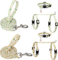 2 Pack Floral Cat Harness and Leash, Escape Proof Adjustable Kitten Harness by Guiqulai