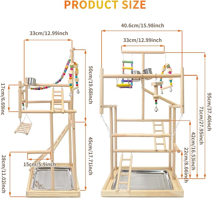Bird Playground, Playstand for Parrot Cage Accessories - Image 6