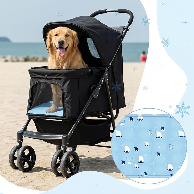Nuanchu Dog Stroller Cooling Mat Waterproof Outdoor Pet Cooling Mat Washable - Image 3