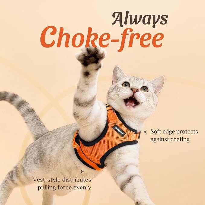 Dooradar Cat Harness and Leash Set, Escape Proof Safe Adjustable Kitten Vest - Image 2