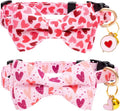 Faygarsle 2 Pack Valentine's Day Cat Collar Cute Loving Heart Printed Collar by Faygarsle