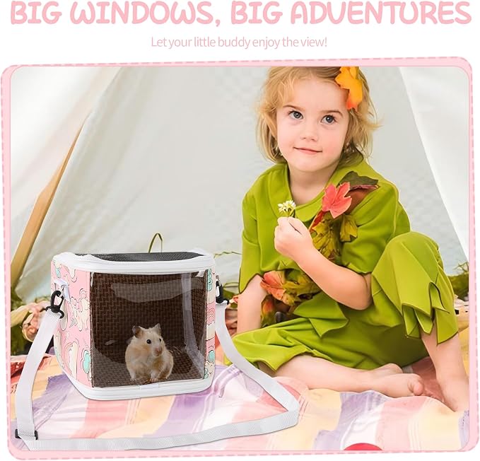 Guinea Pig Carrier Bag with Water Bottle，Travel Portable Small Animal Carrier - Image 6