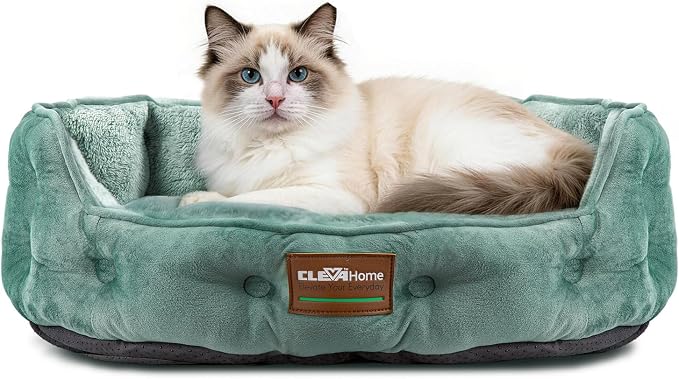 ClevaHome Upgrade Plush Faux Fur Cat Bed by ClevaHome