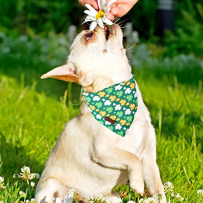ARING PET St Patrick's Dog Bandana 2 Pack-Cute Green Clovers Dog Bandanas - Image 6