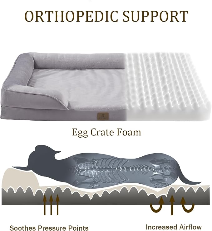 Bedfolks Orthopedic Dog Bed Extra Small, Waterproof Dog Sofa Bed - Image 2