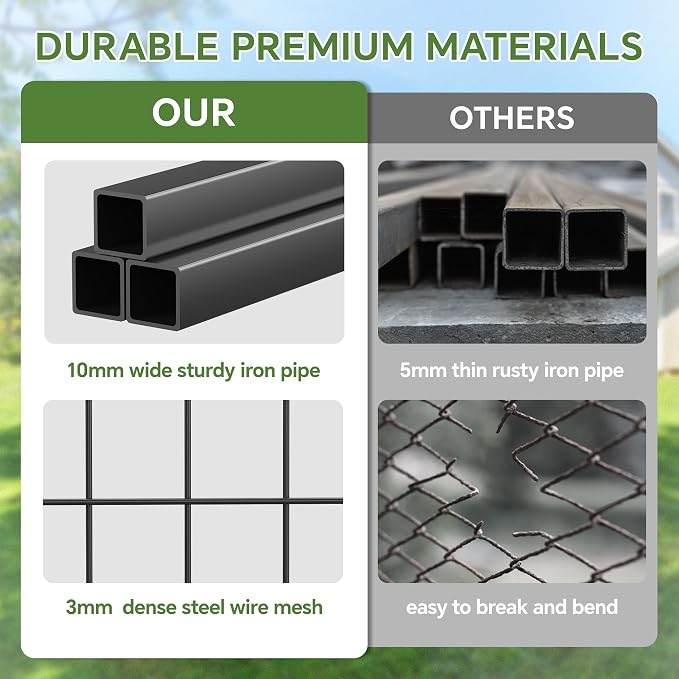 Mr IRONSTONE Outdoor Dog Kennel Heavy Duty Metal Dog Enclosure - Image 4