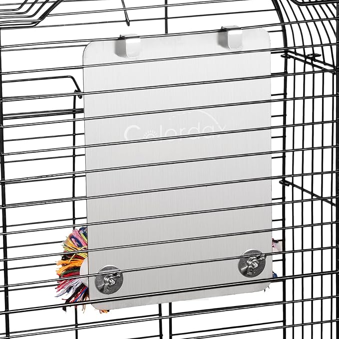 Colorday 7" Bird Mirror with Rope Perch, Bird Swing, Parrot Cage Toys - Image 5