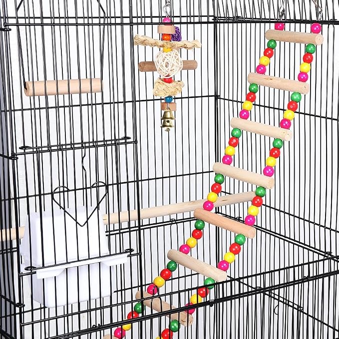 Yaheetech 39-inch Roof Top Large Flight Parrot Bird Cage - Image 8