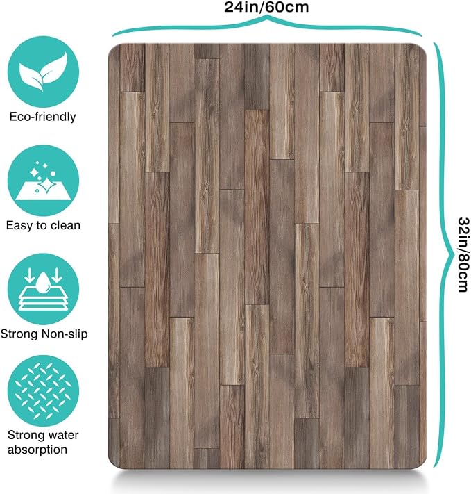 Pet Feeding Mat for Floors Waterproof Dog Mat for Food and Water Absorbent - Image 4
