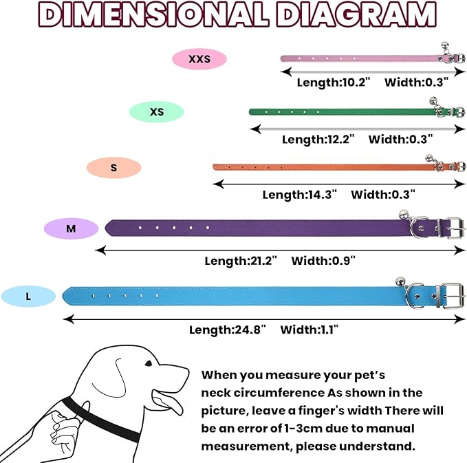 S Dog Collar for Small Dogs Adjustable Dog Collars Cat Collar for Small Medium - Image 2