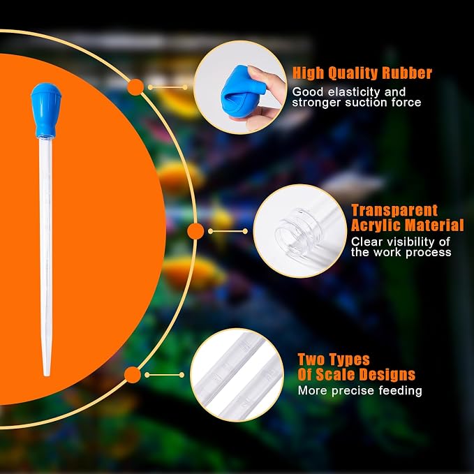2PCS Fish Tank Cleaning and Feeder Kit, Fish Tank Cleaner Brush and Coral - Image 3