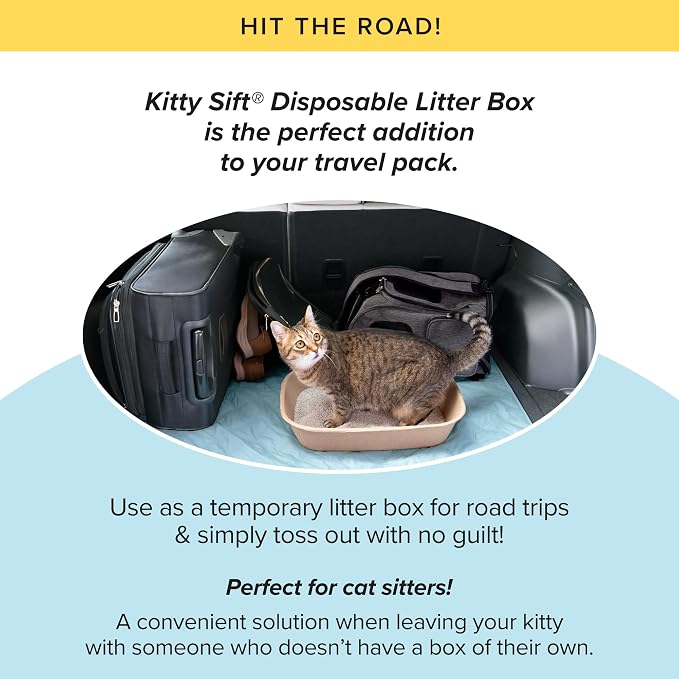 Kitty Sift Disposable Cat Litter Box Jumbo, Durable and Portable - Image 11