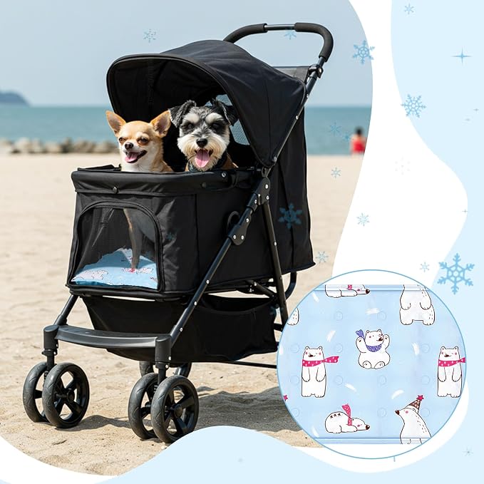 Nuanchu Dog Stroller Cooling Mat Waterproof Outdoor Pet Cooling Mat Washable - Image 3