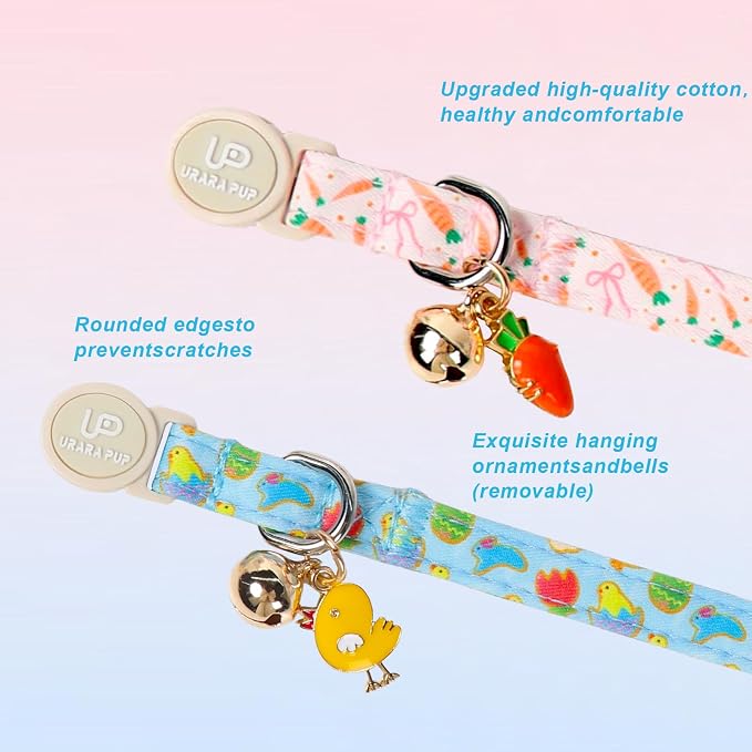 Cat Collar, Easter Chicks & Carrots Cat Collar - Image 2