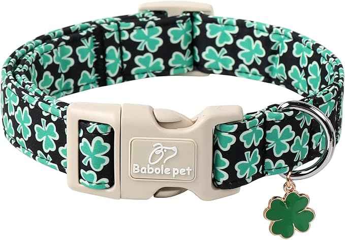 St Patricks Day Dog Collar for Medium Dogs
