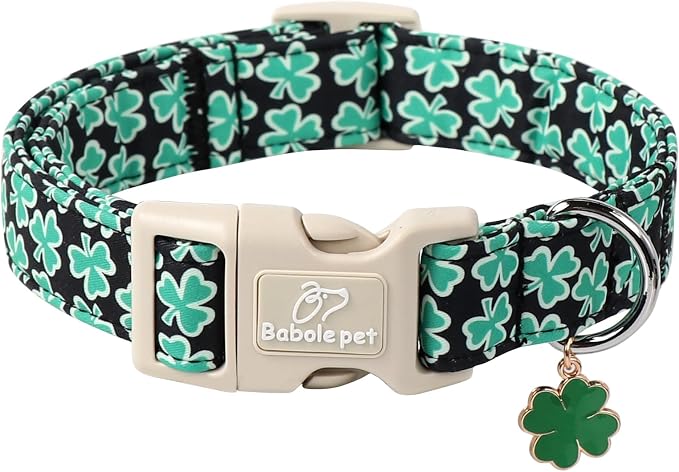 St Patricks Day Dog Collar for Giant Large Dogs by Babolepet