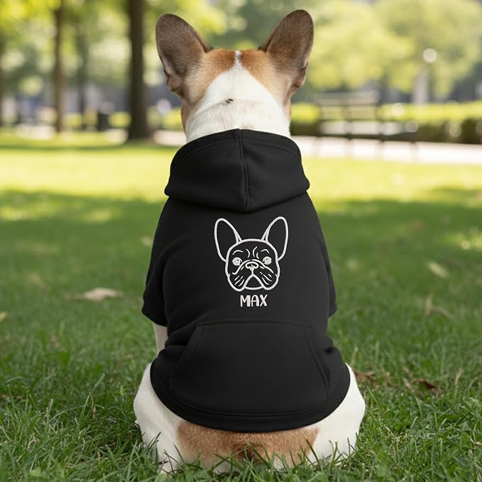 Personalized Dog Hoodie, Custom Embroidered Name Pet Hoodie, Warm Winter Outfit - Image 2
