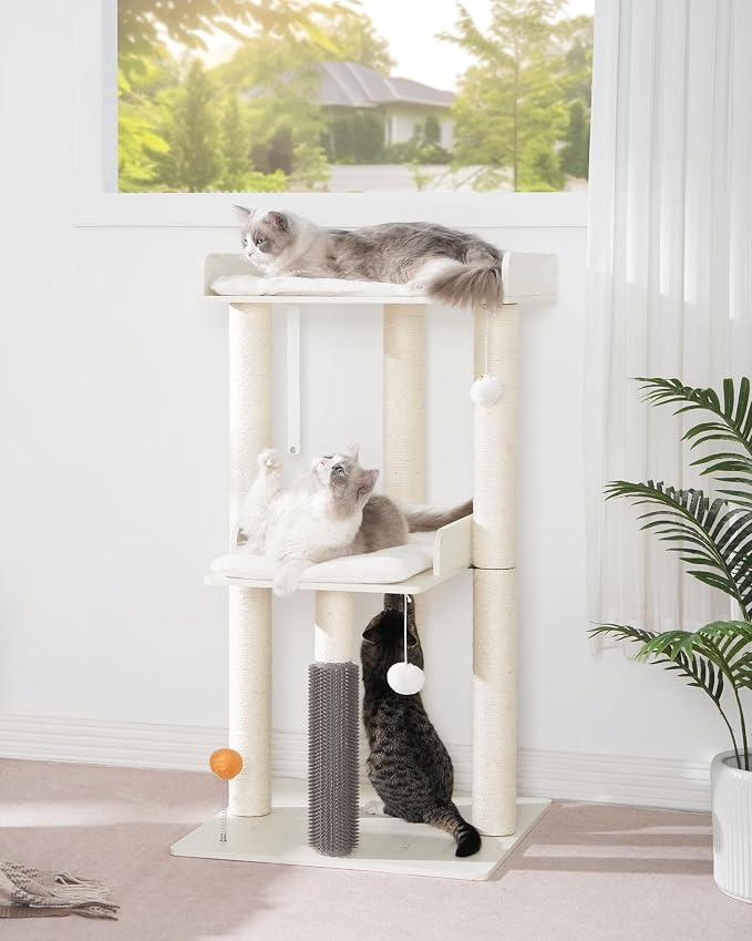 FourFurPets 43.7" Cat Tree, Modern Cat Tree Tower, Cat Tower - Image 2