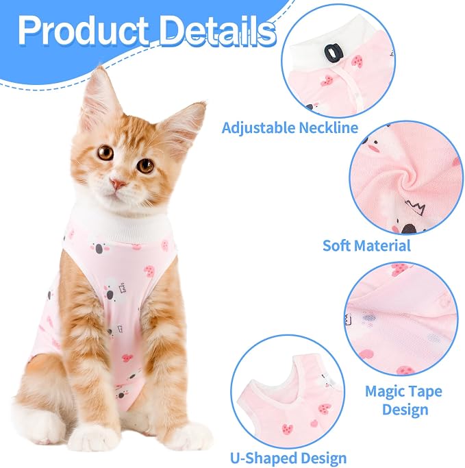 Cat Recovery Suit Female, Breathable Cat Onesie After Surgery Female - Image 2