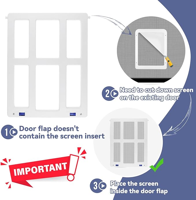 NAMSAN Dog Screen Door, Flap Opening 11.2 x 14.4 inches, Dog Door - Image 5