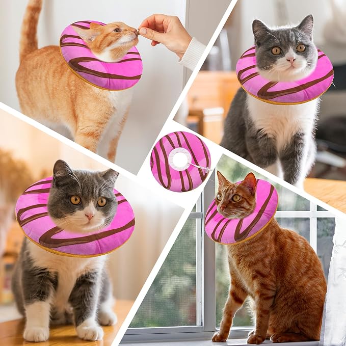 Cat Cone Collar Soft, Adjustable Cat Recovery Collars to Stop Licking, Cute - Image 7