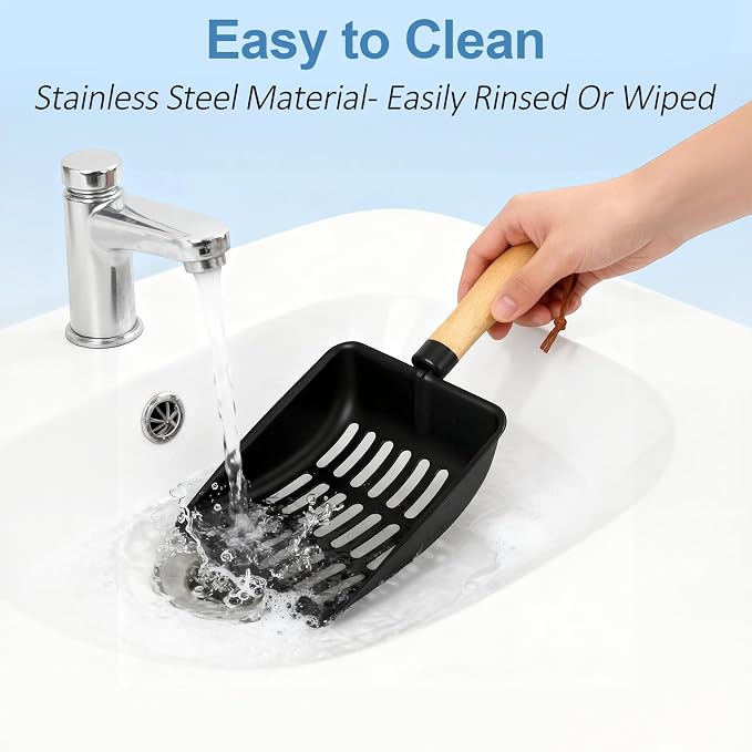Cat Litter Scoop, Metal Litter Scoop, Heavy Duty Metal Cat Scooper - Image 6